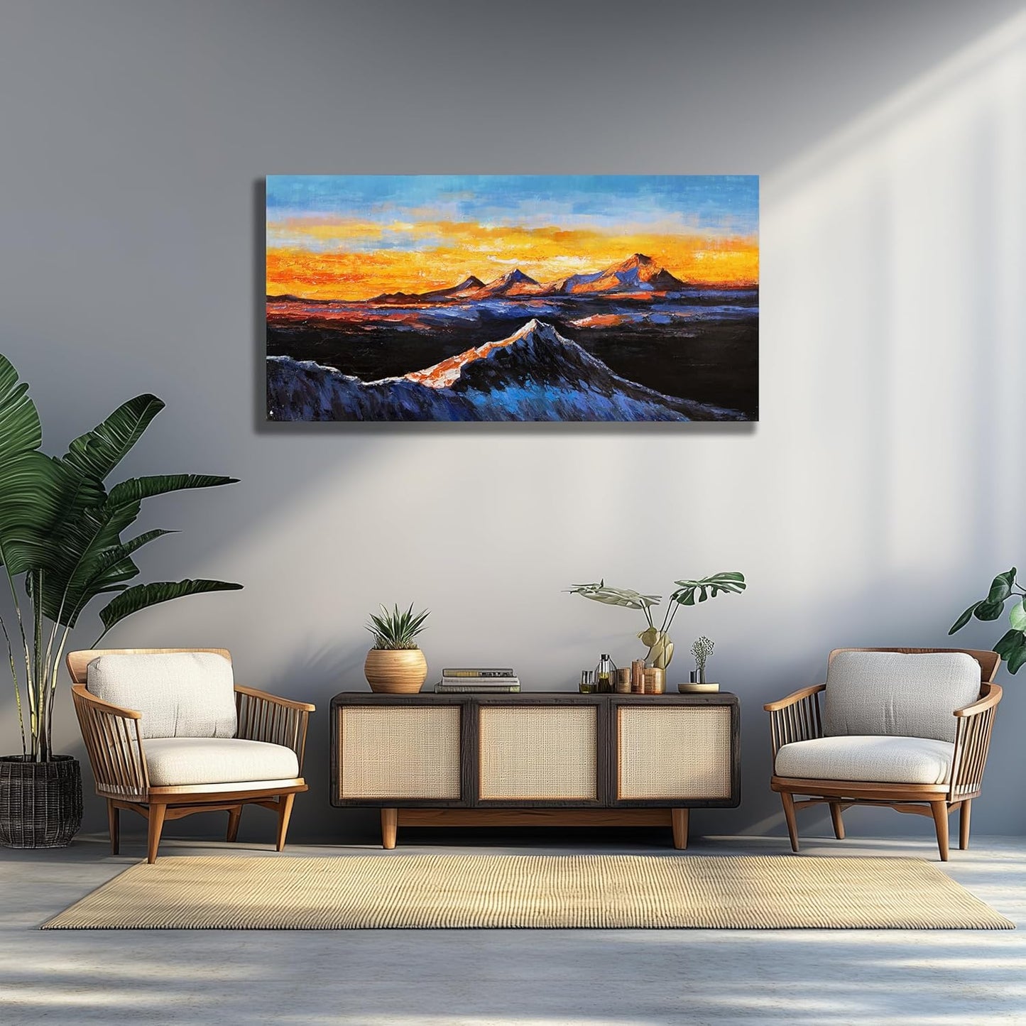 Belmrxne Nature Wall Art Colorful Wall Decor Modern Canvas Painting Room Aesthetic Artwork for Living Room Bedroom Dining Room Office Home Decor 24x48 inch