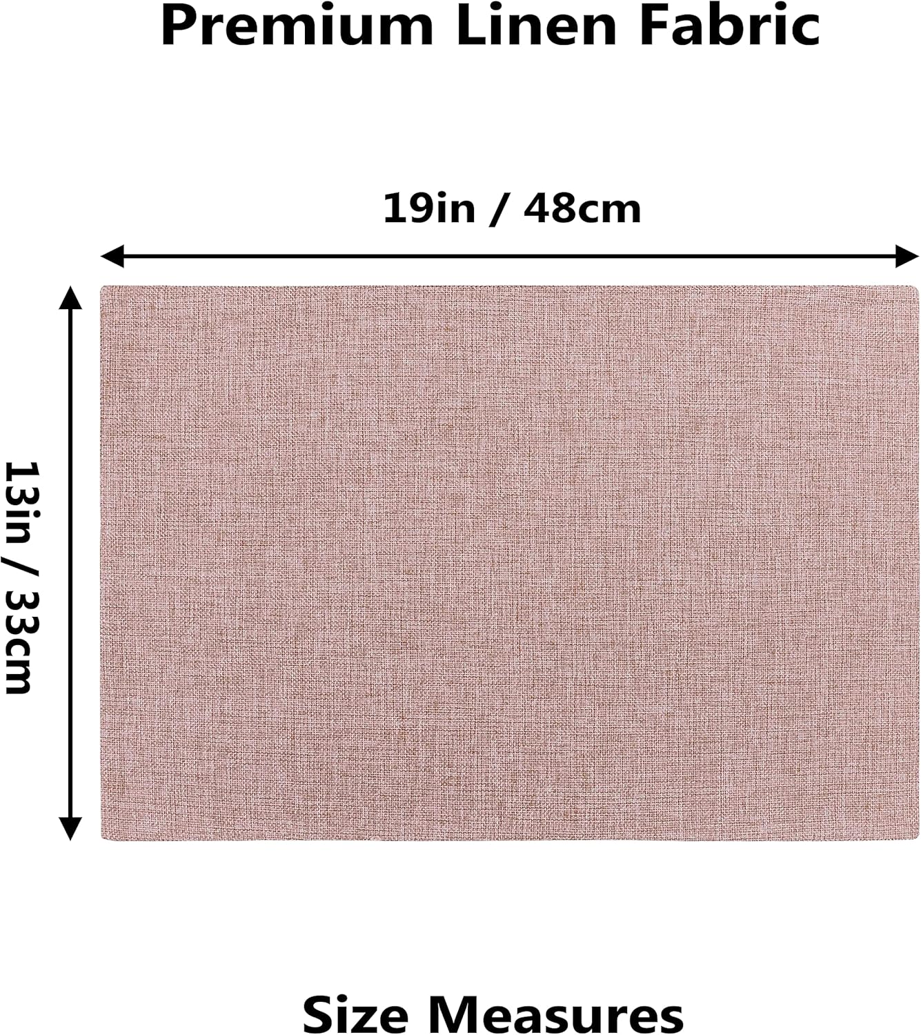 Home Brilliant Placemats Set of 8 Heat Resistant Dining Table Place Mats for Kitchen Table Party Dinner Decorations, 13 x 19 inches, Apricot Pink