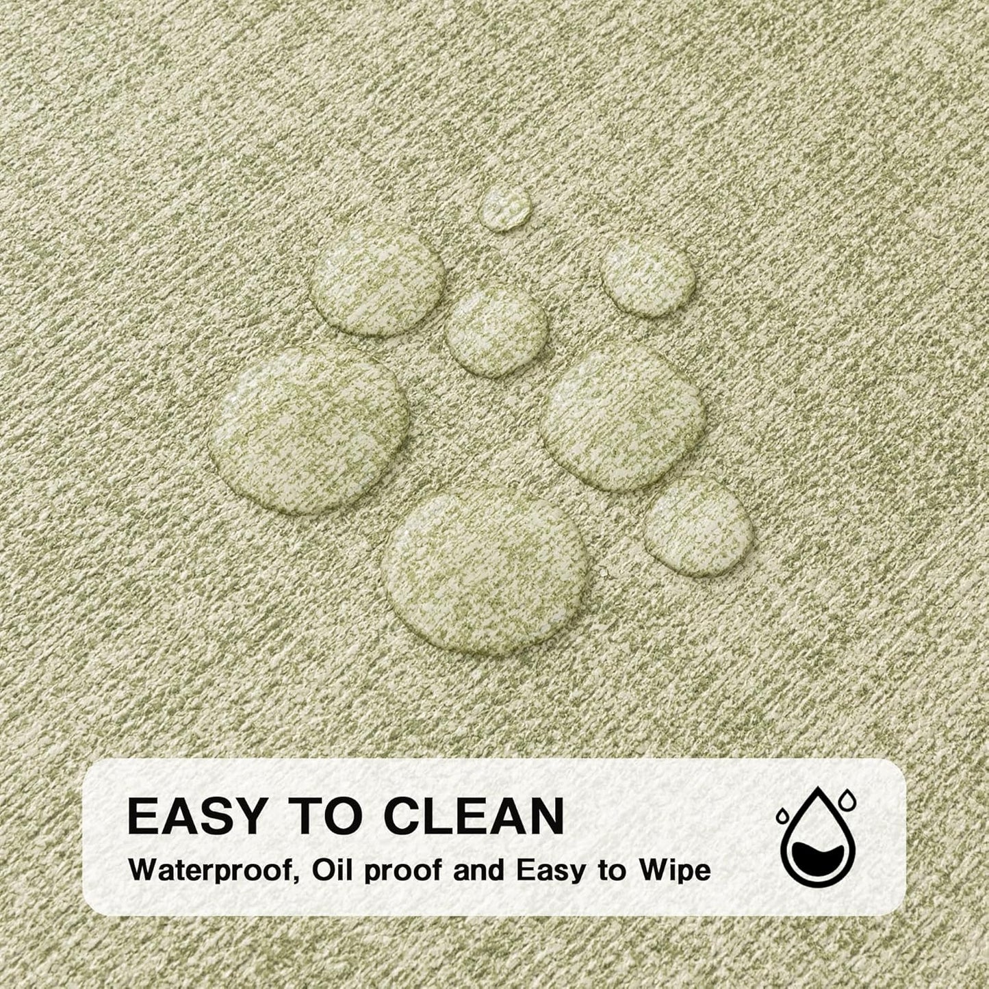 Chrysameld Vinyl Placemats Set of 8 - Faux Leather 100% Waterproof Oil-Proof Wipeable PU Place Mats, Heat Resistant Anti Slip Reversible Table Mats for Indoor & Outdoor Use,(17×12Inch, Sage Green)