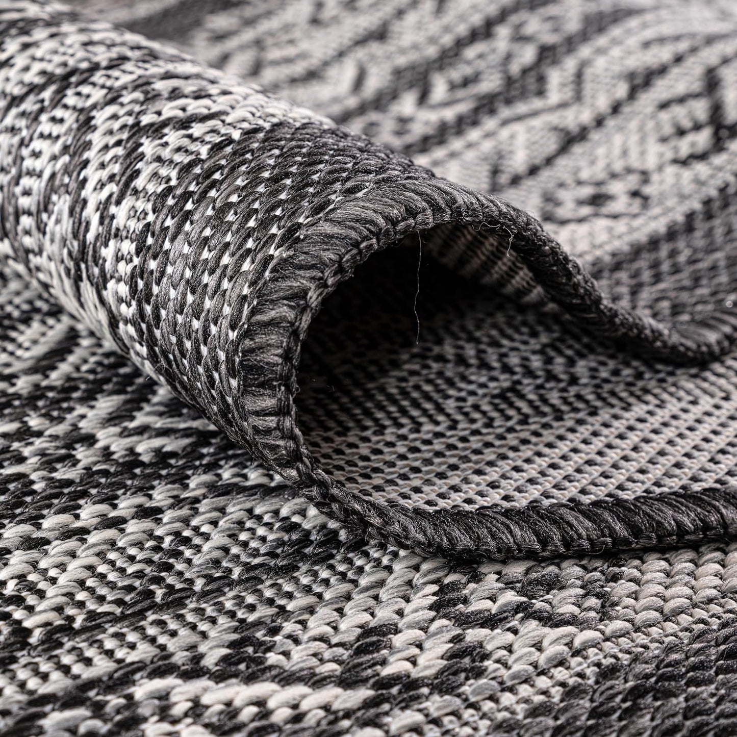 Keen Home Design Terrace Outdoor Round Rug - 5ft Round Washable Indoor/Outdoor Rug for Patio, Kitchen, Balcony, Beach, Garden, Deck and Porch, Size: 5'3" Round