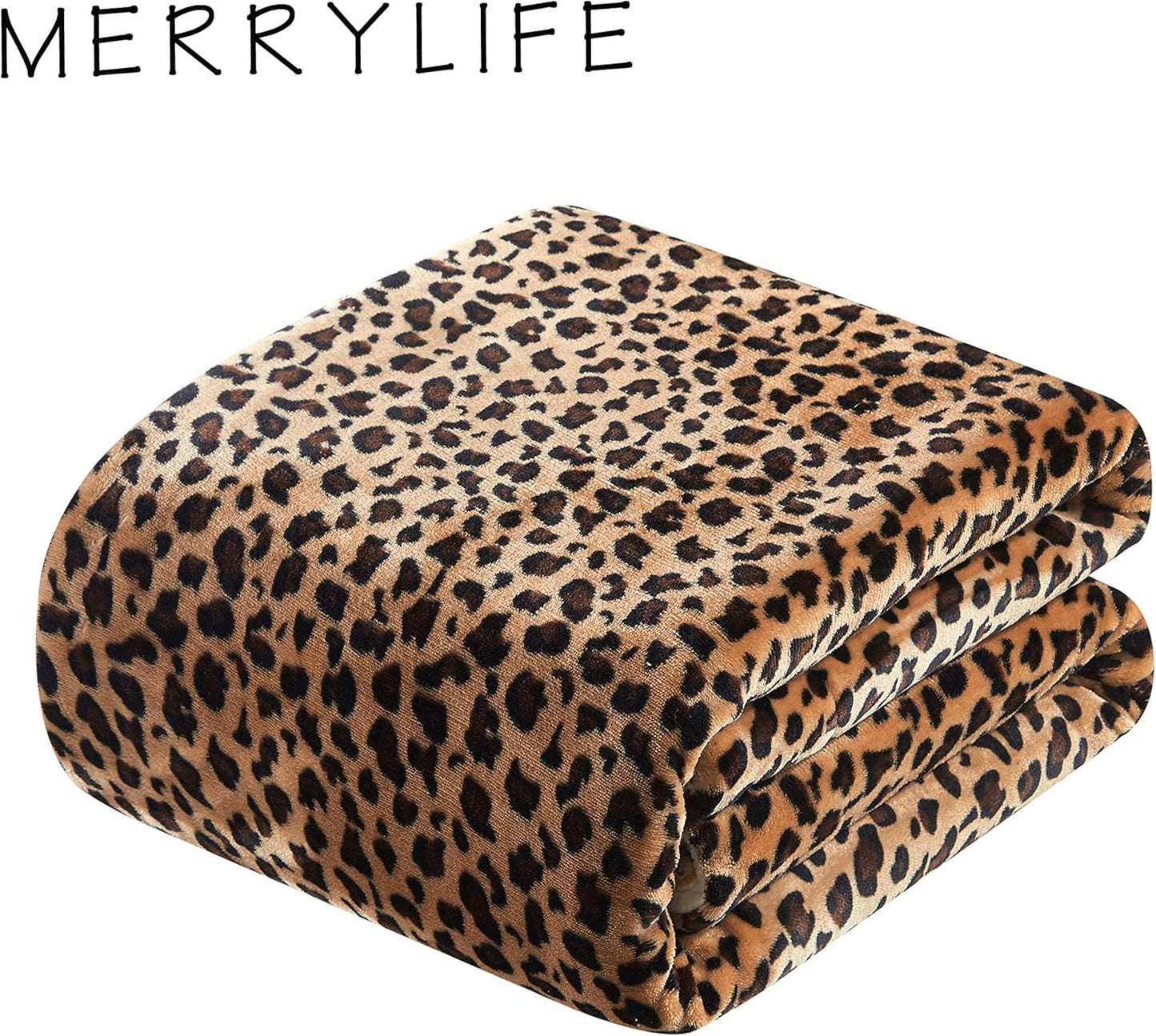 MERRYLIFE Leopard Throw Blanket Decorative Fleece Throw | Ultra-Plush Colorful Oversized | Couch Blanket Travel Lap | (50" 60", Cheetah)