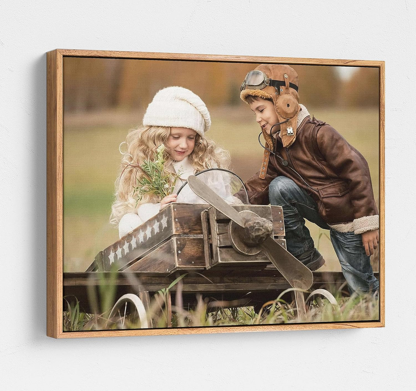 Personalized Custom Canvas Prints: Photo On Canvas (Light Brown, 10x10) Transform Your Photos into Stunning Framed Wall Art Digitally Printed Photo To Canvas Ideal for Home Decor, Gifts Keepsakes.