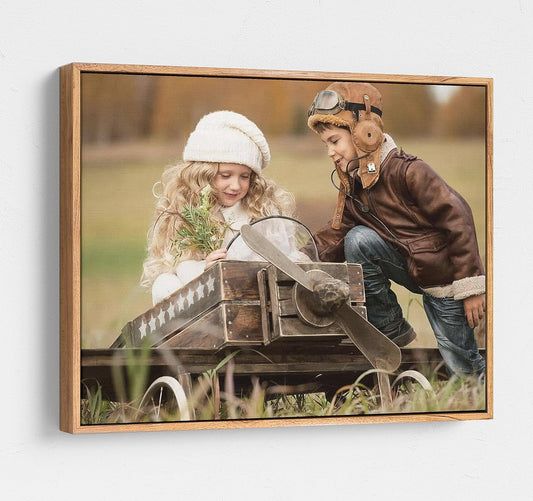 Personalized Custom Canvas Prints: Photo On Canvas (Light Brown, 20X20) Transform Your Photos into Stunning Framed Wall Art Digitally Printed Photo To Canvas Ideal for Home Decor, Gifts Keepsakes.
