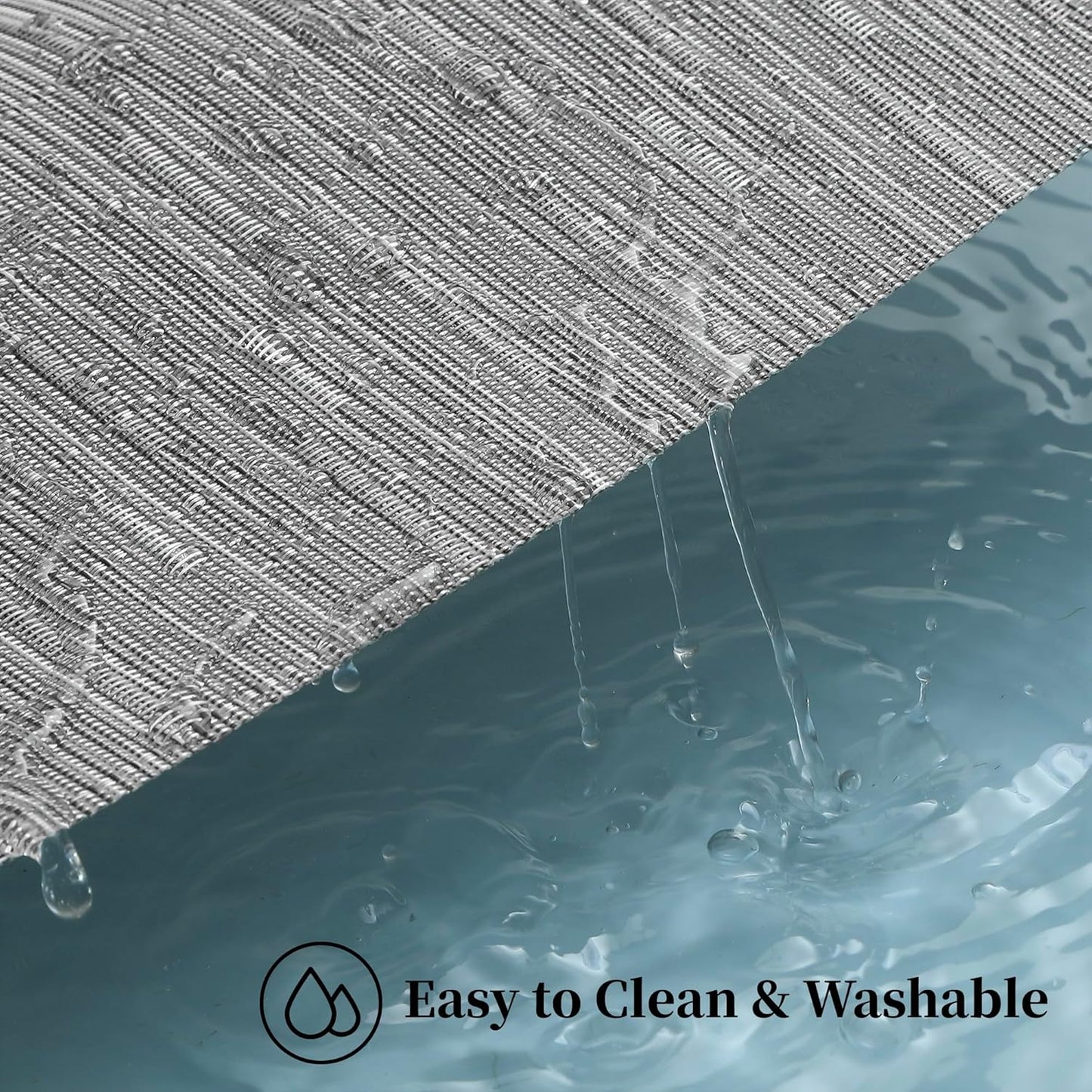 Leetaltree Silver Placemats Set of 6 - Heat Resistant Non-Slip Place mats for Dining Table, Washable Durable PVC Vinyl Woven Table Mats（Silver, 6）