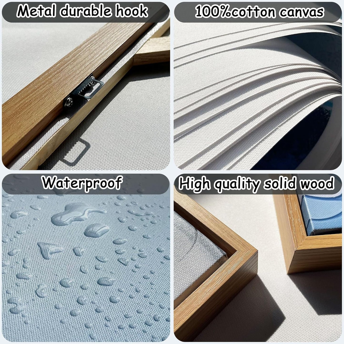 Minimalist & Modern Art for Bedroom Decor Framed Abstract Artwork for Walls Neutral & Contemporary Beige Wall art - Artwork for Living Room and Boho Style Large Abstract Wall Art 24×48IN