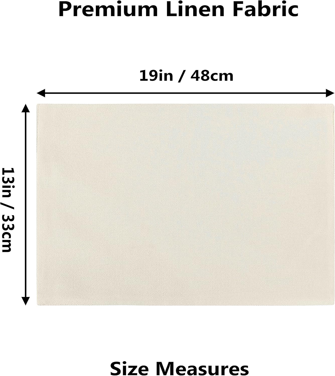 Home Brilliant Placemats Set of 8 Dining Table Placemat Washable Place Mats, 13 x 19 inches, Cream