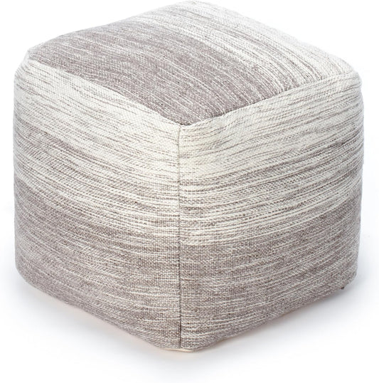 Anji Mountain 20"x20"x20" Handmade & Handcrafted Ottoman Pouf Comfortable Pouf Ottoman Foot Rest & Home Décor Accent for Living Room, Bedroom, Nursery, Kids Room, Patio