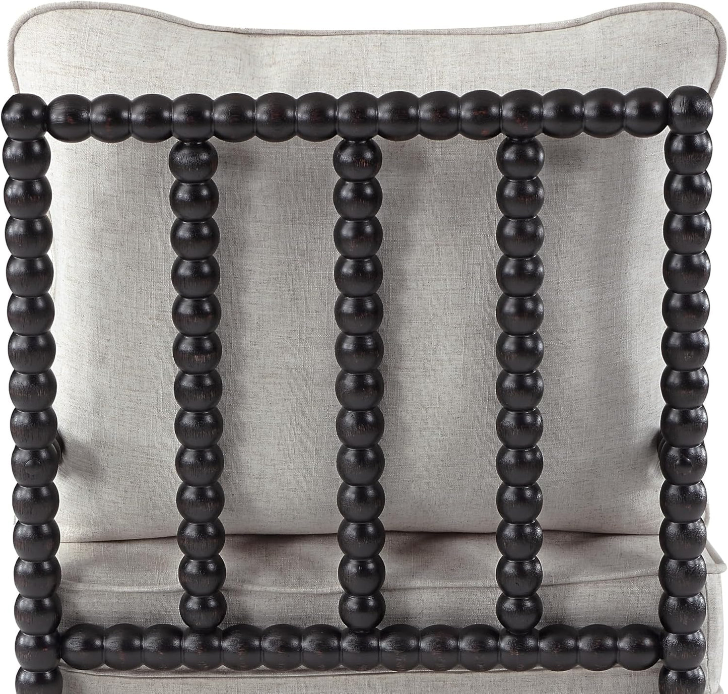 DUHOME Linen Fabric Spindle Accent Chairs Set of 2,Bobbin Chair with High Resilience Spring Cushion and Armrest Pads, Leisure Armchair for Living Room Bedroom Farmhouse Home Office Belcony