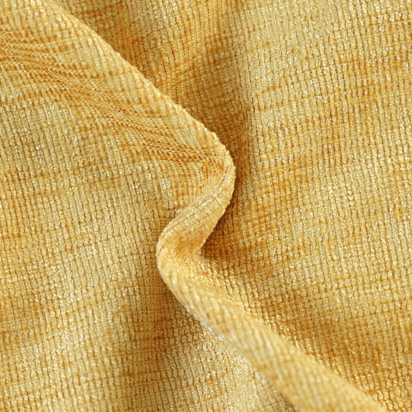 CaliTime Throw Pillow Covers Decorative 22 X 22 Inches Pack of 2 Cozy Chenille Cushion Cases for Couch Sofa Bed Living Room Home Gold