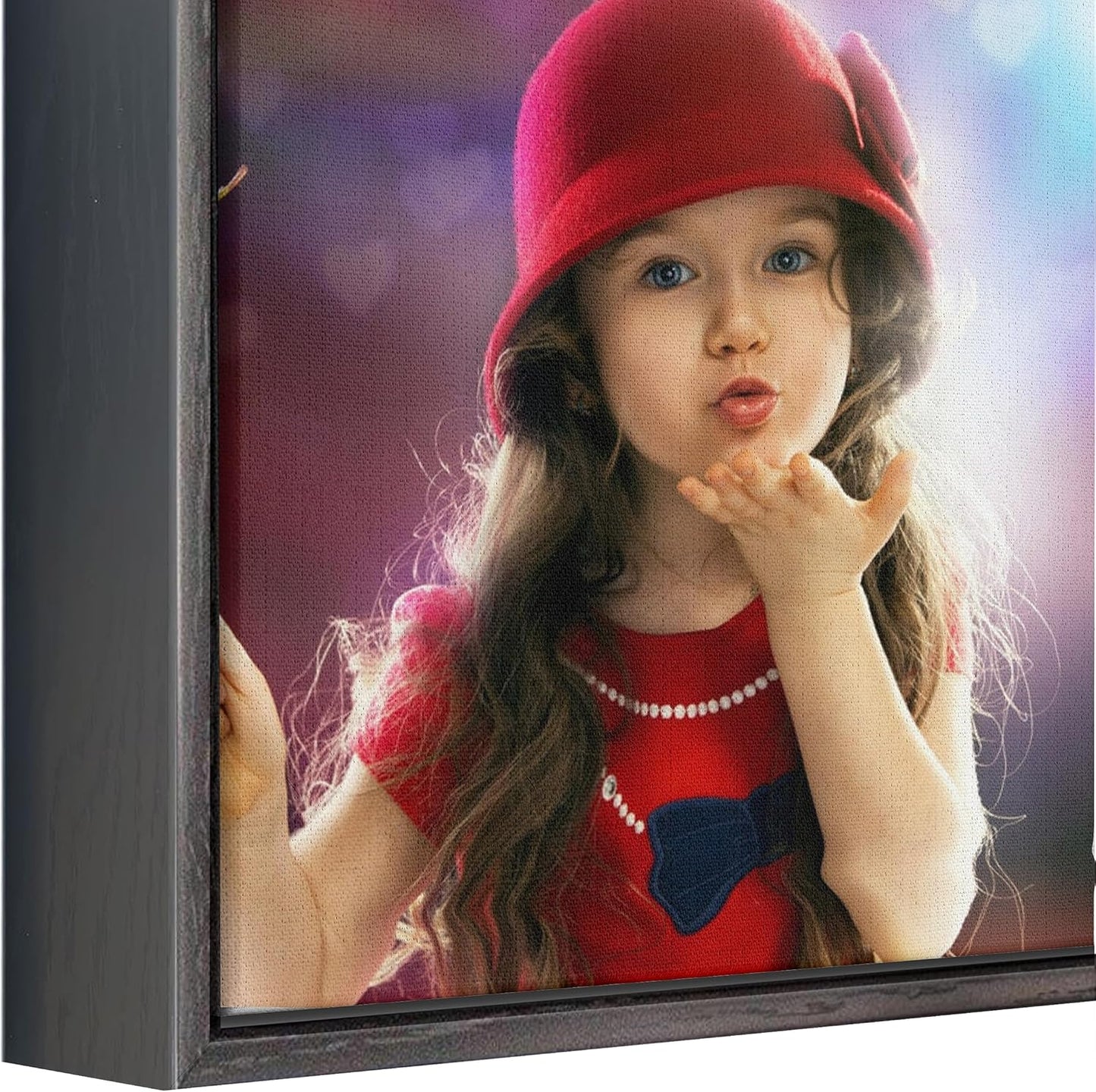 Personalized Custom Canvas Prints: Photo On Canvas (Black, 16x20) Transform Your Photos into Stunning Framed Wall Art Digitally Printed Photo To Canvas Ideal for Home Decor, Gifts Keepsakes.