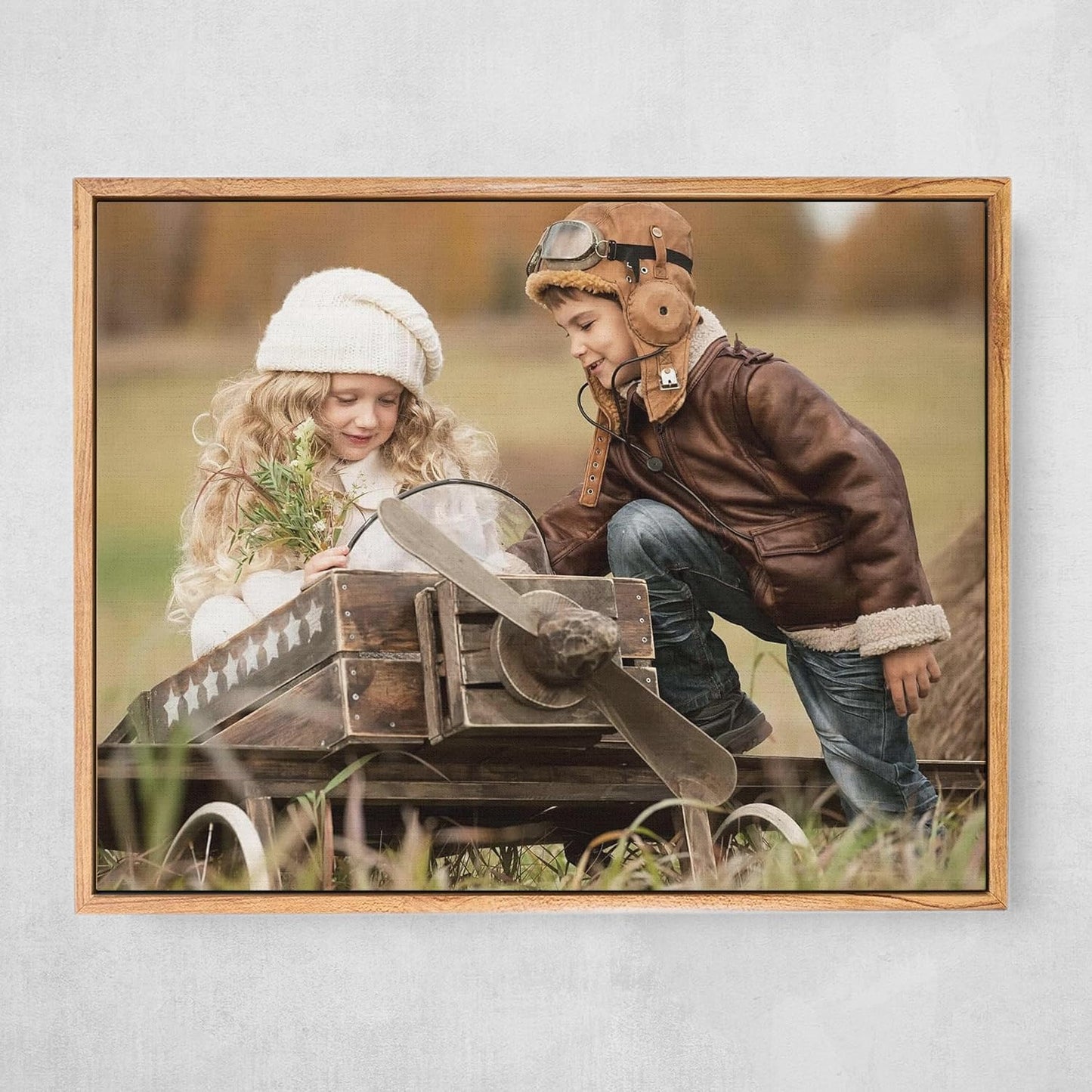 Personalized Custom Canvas Prints: Photo On Canvas (Light Brown, 8x10) Transform Your Photos into Stunning Framed Wall Art Digitally Printed Photo To Canvas Ideal for Home Decor, Gifts Keepsakes.