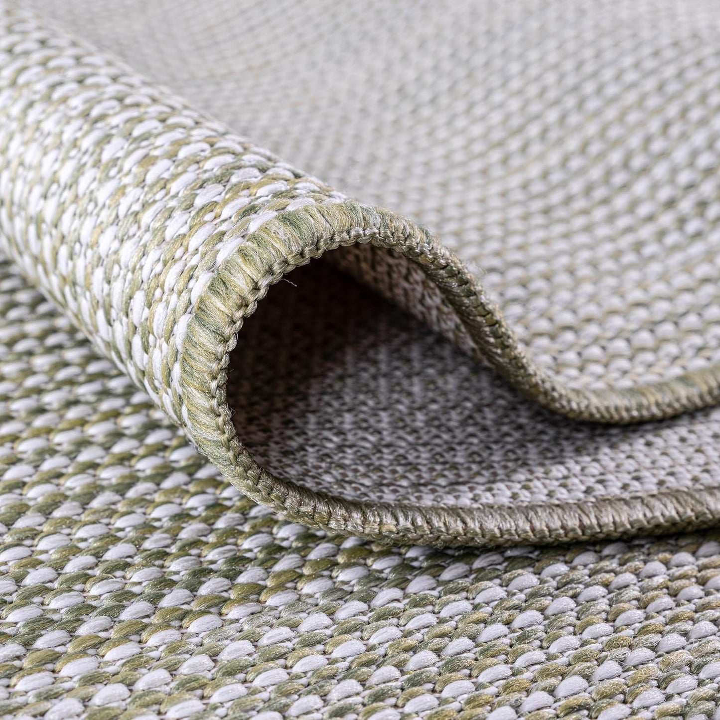 Keen Home Design Terrace Outdoor Round Rug - 5ft Round Washable Indoor/Outdoor Rug for Patio, Kitchen, Balcony, Beach, Garden, Deck and Porch, Size: 5'3" Round