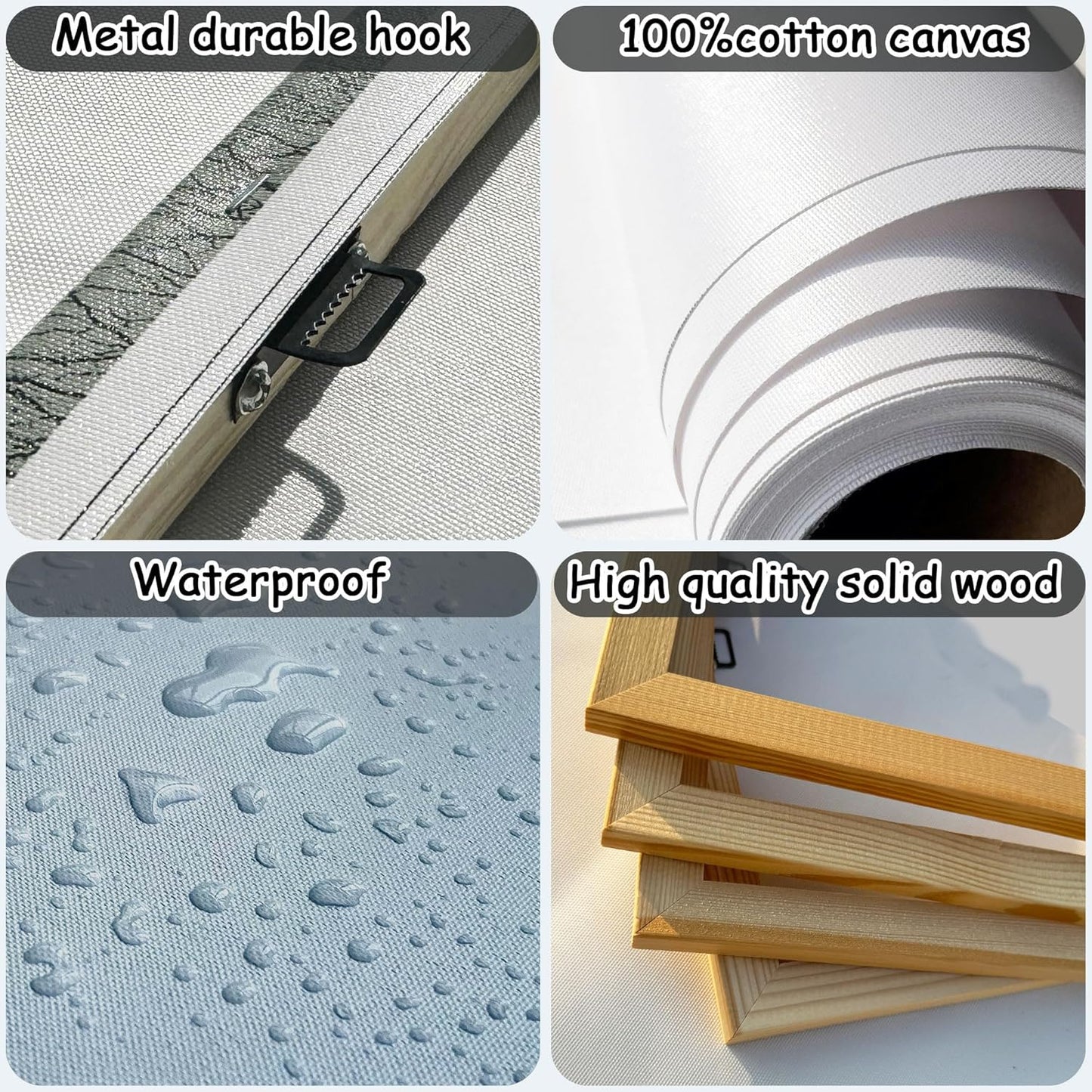 Large Canvas Wall Art Blue Abstract Pictures Wall Art for Living Room Paintings for Wall Decorations Bedroom Decor Aesthetic Framed Office Artwork Wall Decor 29×58in