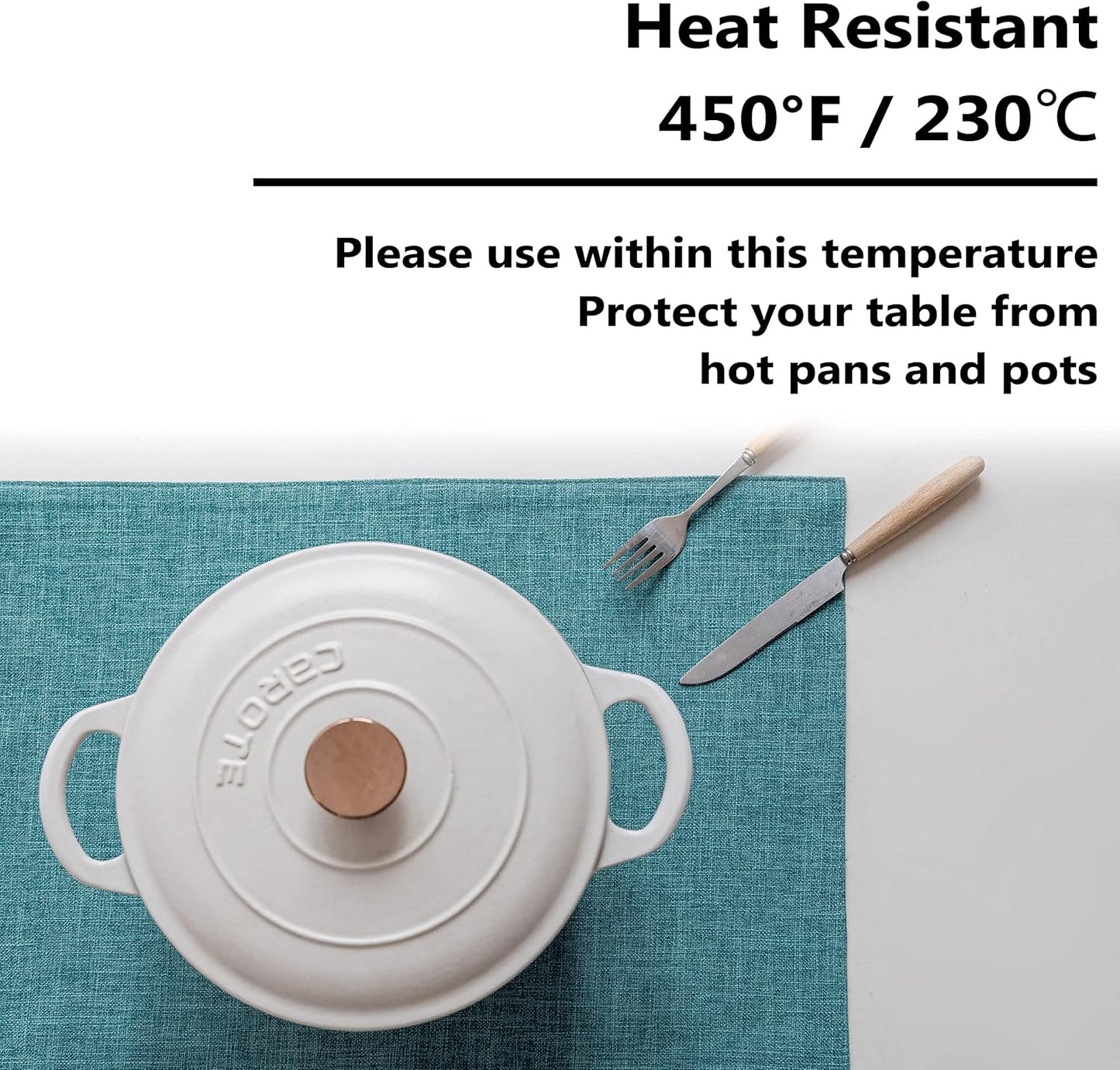 Home Brilliant Teal Placemats Set of 4 Heat Resistant Dining Table Place Mats for Kitchen Table Washable Cloth Placemat, 13 x 19 inches, Peacock