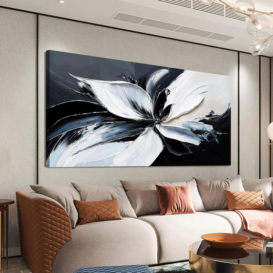 AIXMGSJS Canvas Abstract Wall Art Large Modern Black and White Wall Art Prints Abstract Canvas Art Wall Decor Wall Art for Living Room Artwork for Walls Home Office Decor 24" X 48"