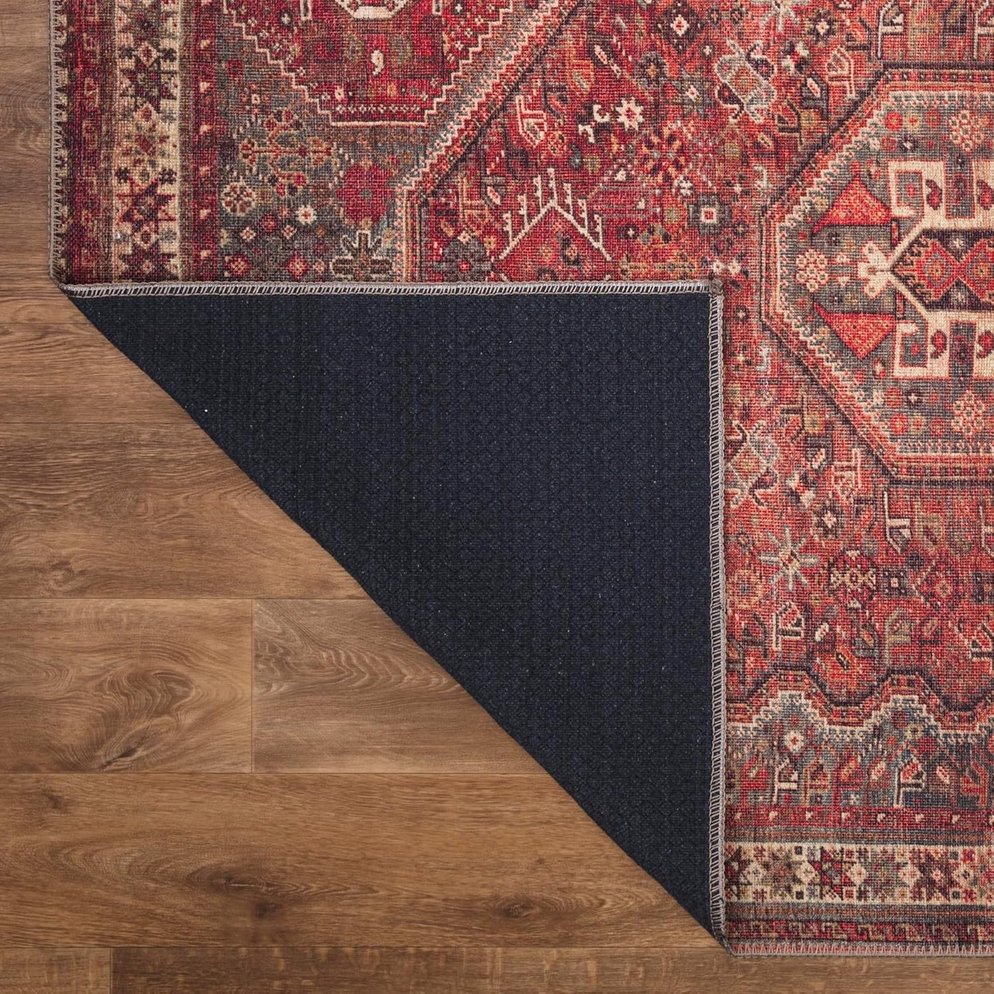 Keen Home Design 10x14 Rug - Machine Washable Area Rug with Non-Slip Backing, Ideal for Living Room, Dining Room, Bedroom - Vintage, Easy Clean, Durable, Low Pile Rug - (9'7" x 14')