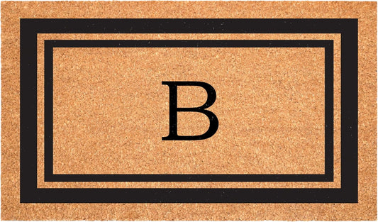 Calloway Mills 152962448 Black Border 24" x 48" Monogram Doormat (Letter B)