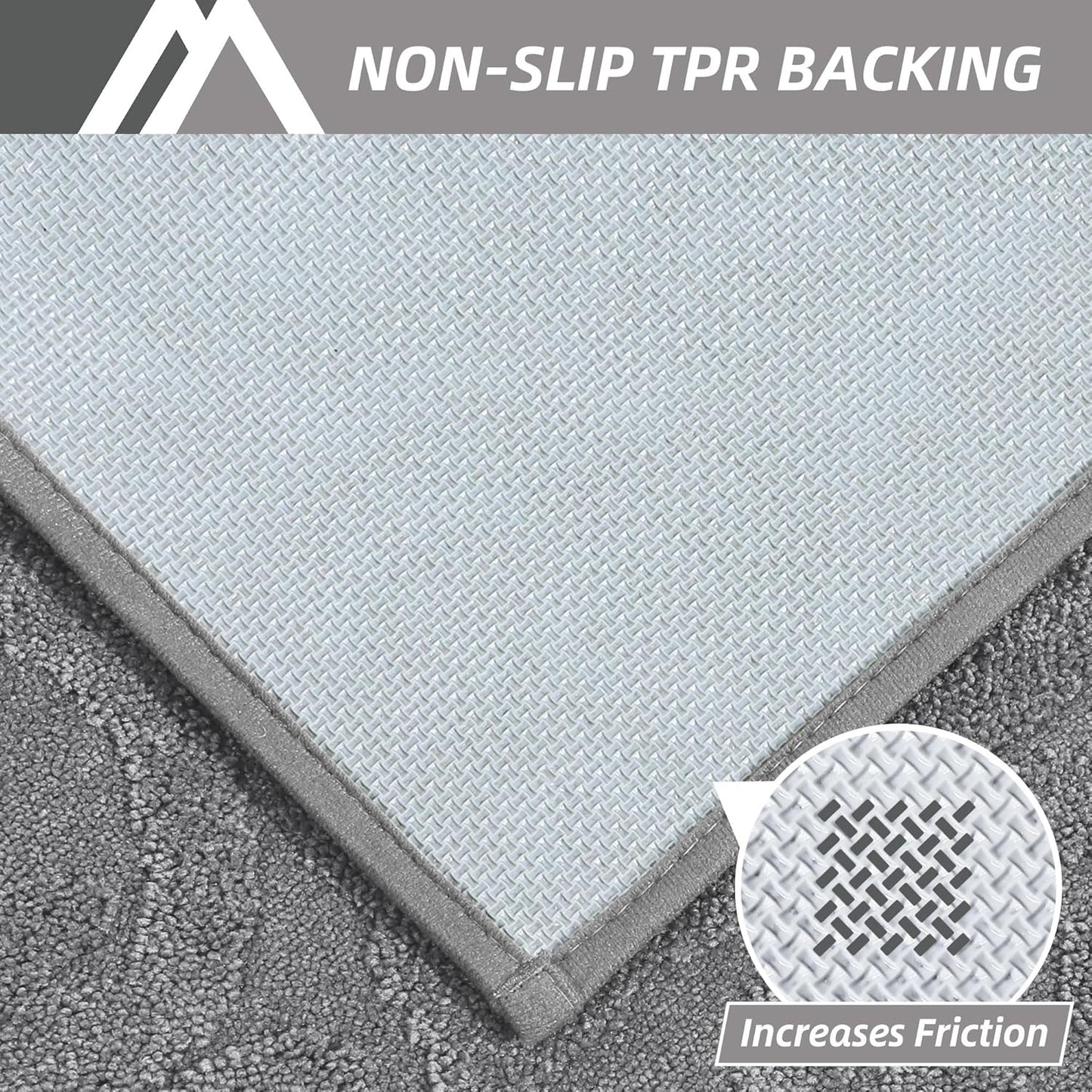 COSY HOMEER-Door-Mat-Non-Slip-Entryway-Rug 24”x36” Absorbent Welcome Mats Washable Dirt Trapper Door Mat Entrance Floor Mats for Front Back Doormats and Wet Shoes,Grey