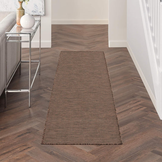 Nourison Home Positano 8' Runner Natural Fabric Modern Area Rug (8' Runner)