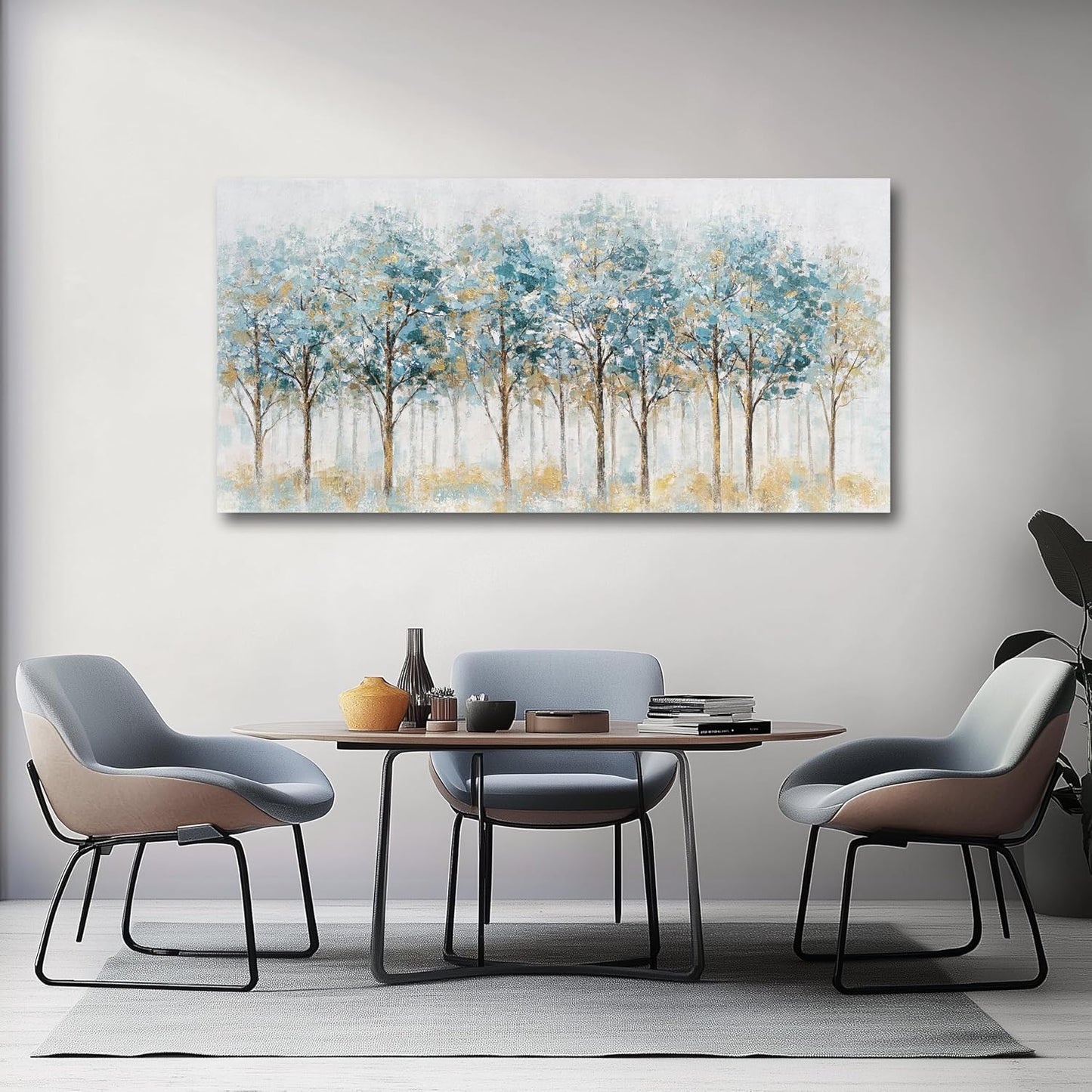 Belmrxne Tree of Life Wall Art Blue and Gold Wall Decor Modern Canvas Painting Gallery Artwork for Living Room Bedroom Dining Room Office Home Decor 30x60 inch