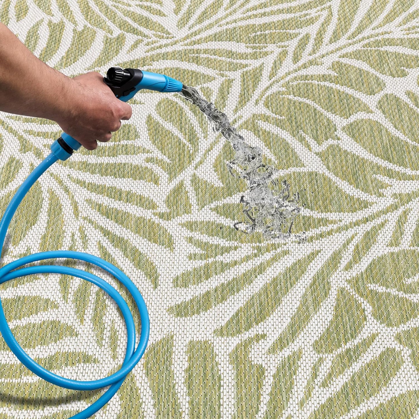 Keen Home Design Terrace Outdoor Runner Rug - 2x10 Washable Indoor/Outdoor Rug for Patio, Kitchen, Balcony, Beach, Garden, Deck and Porch, Size: 2'2"x9'11"