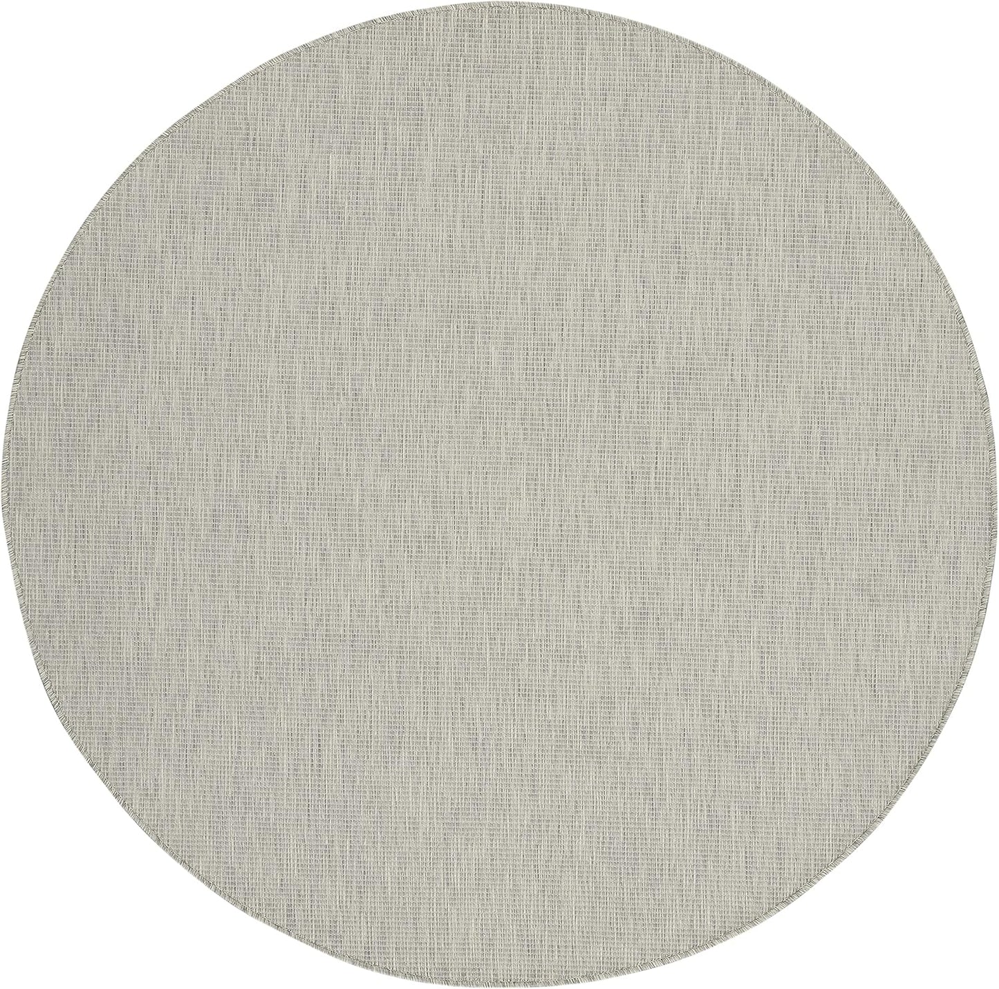 Nourison Home Positano 8' x Round Light Gray Fabric Modern Area Rug (8' Round)