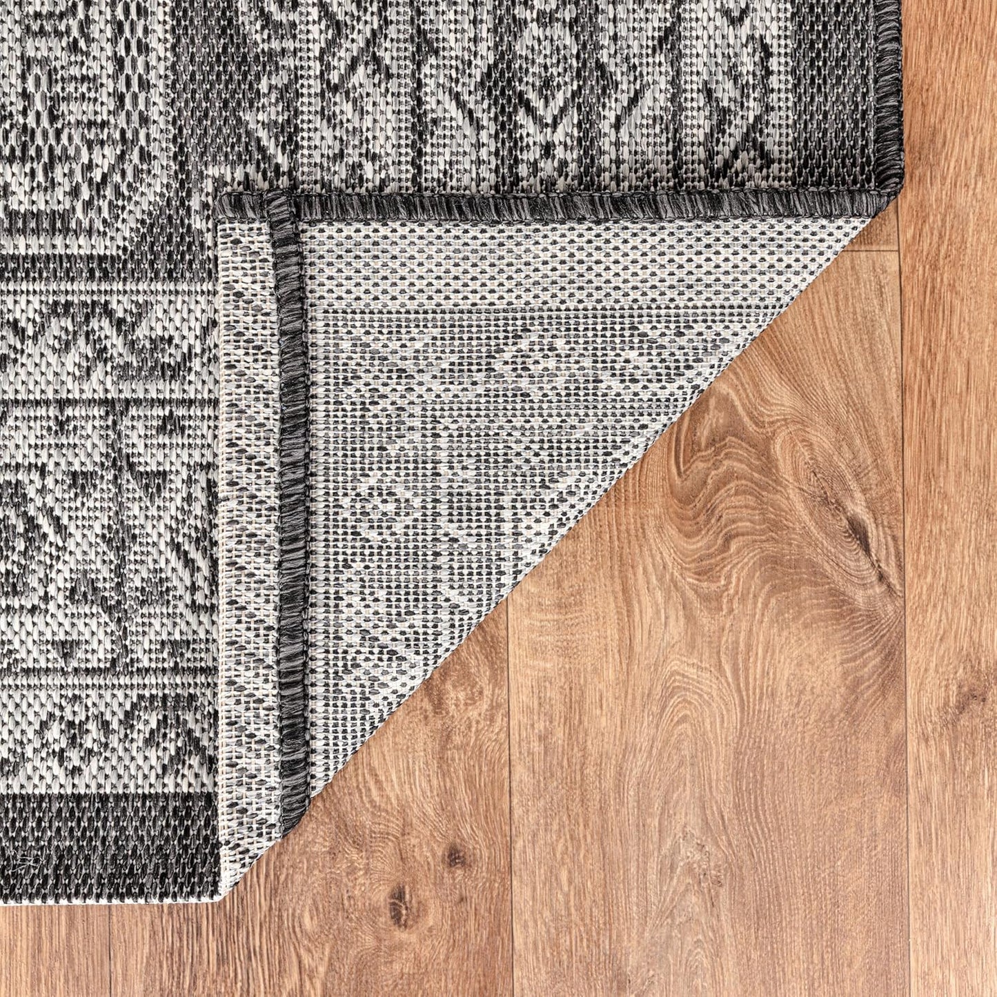 Keen Home Design Terrace Outdoor Round Rug - 8ft Round Washable Indoor/Outdoor Rug for Patio, Kitchen, Balcony, Beach, Garden, Deck and Porch, Size: 7'7" Round