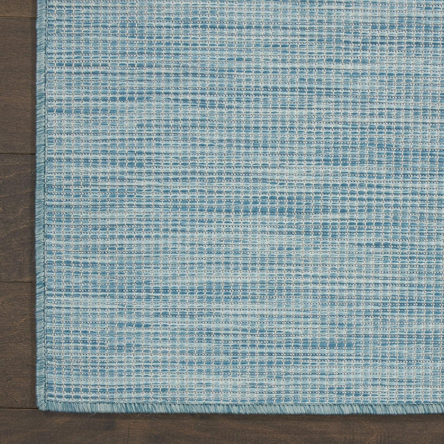 Nourison Home Positano Indoor/Outdoor Aqua 2'2" x 12' Area Rug, Easy Cleaning, Non Shedding, Bed Room, Living Room, Dining Room, Backyard, Deck, Patio (2x12)