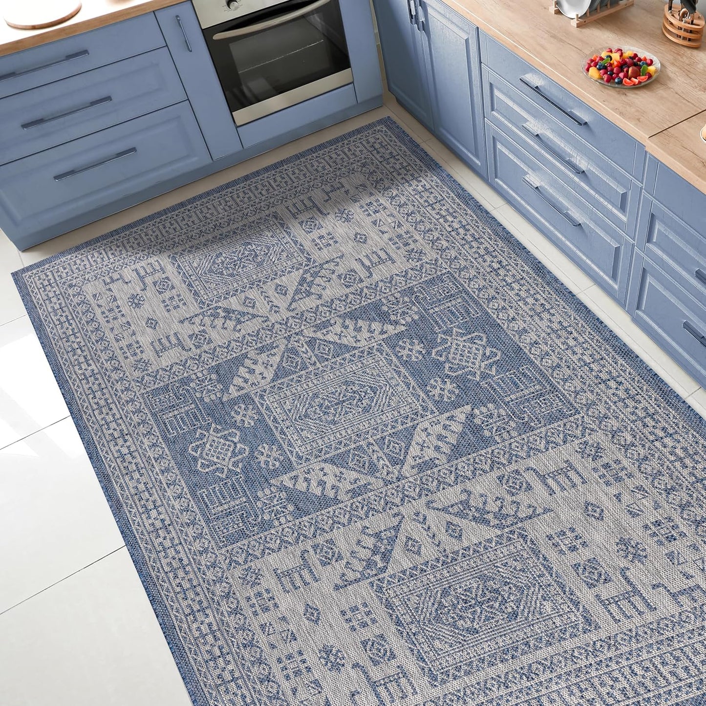 Keen Home Design Terrace Outdoor Area Rug - 12x15 Washable Indoor/Outdoor Rug for Patio, Kitchen, Balcony, Beach, Garden, Deck and Porch, Size: 12'x15'