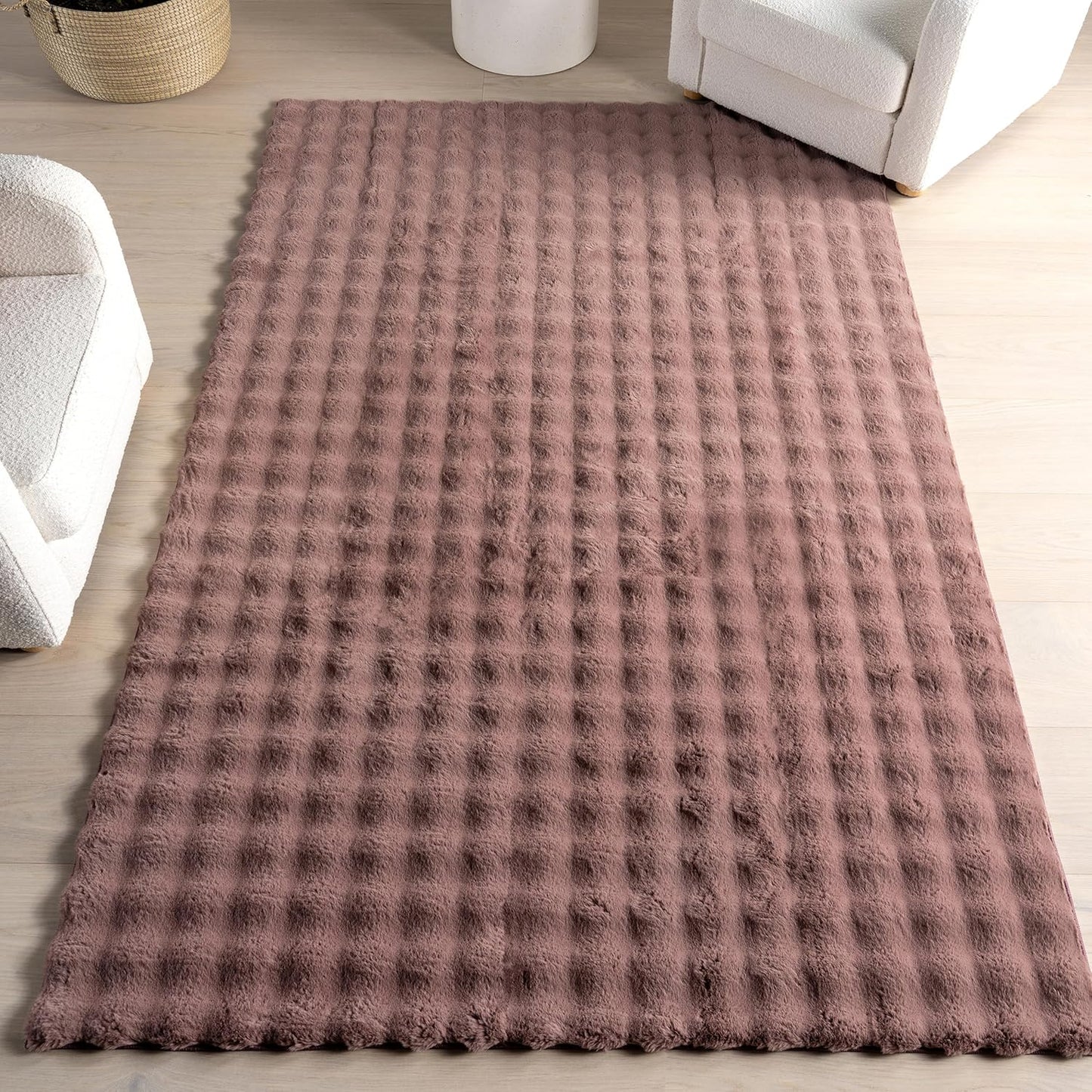 nuLOOM Jeni Checkered 5x8 Machine Washable Area Rug for Living Room Bedroom Dining Room Kitchen, Burgundy