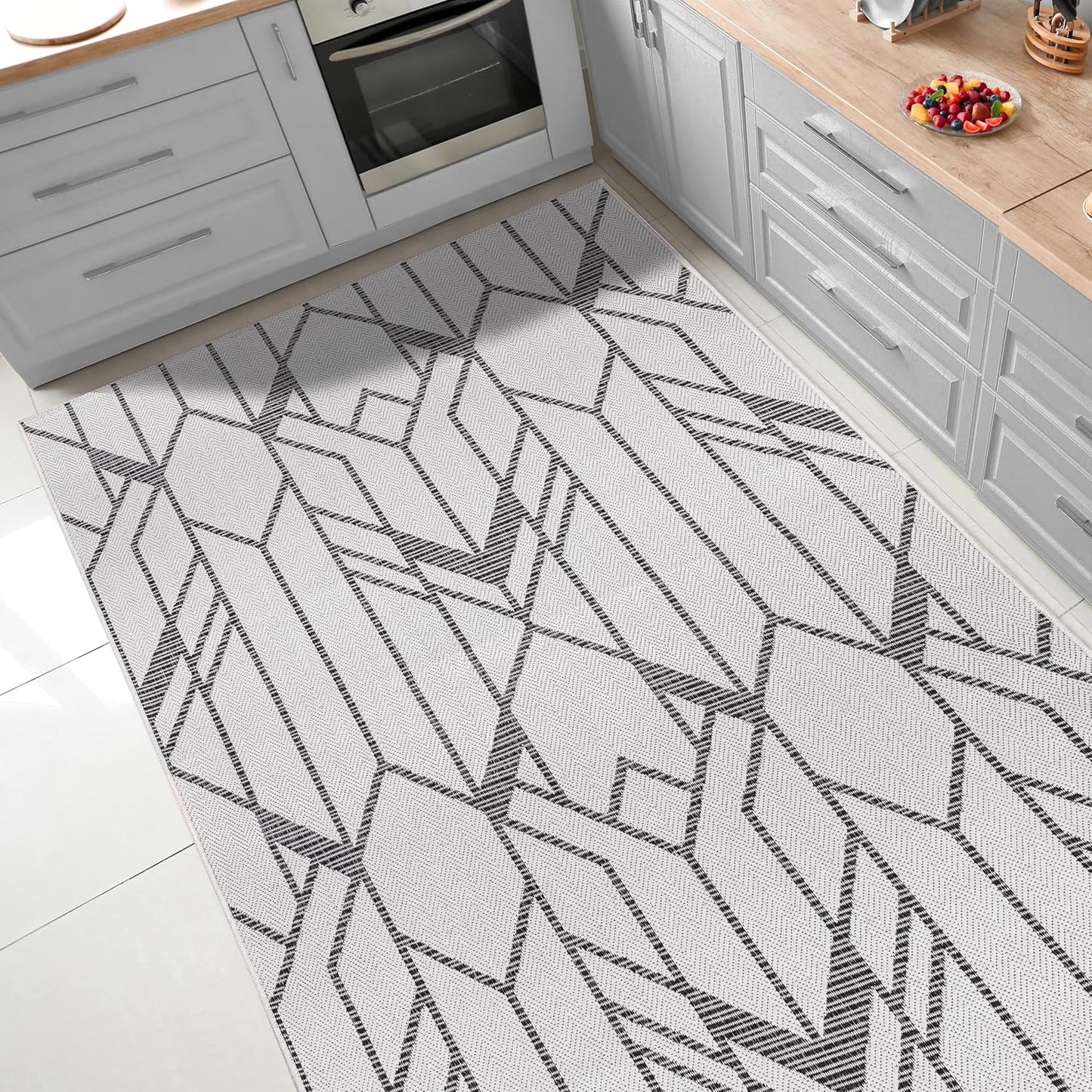 Keen Home Design Terrace Outdoor Area Rug - 8x10 Washable Indoor/Outdoor Rug for Patio, Kitchen, Balcony, Beach, Garden, Deck and Porch, Size: 7'7"x10'