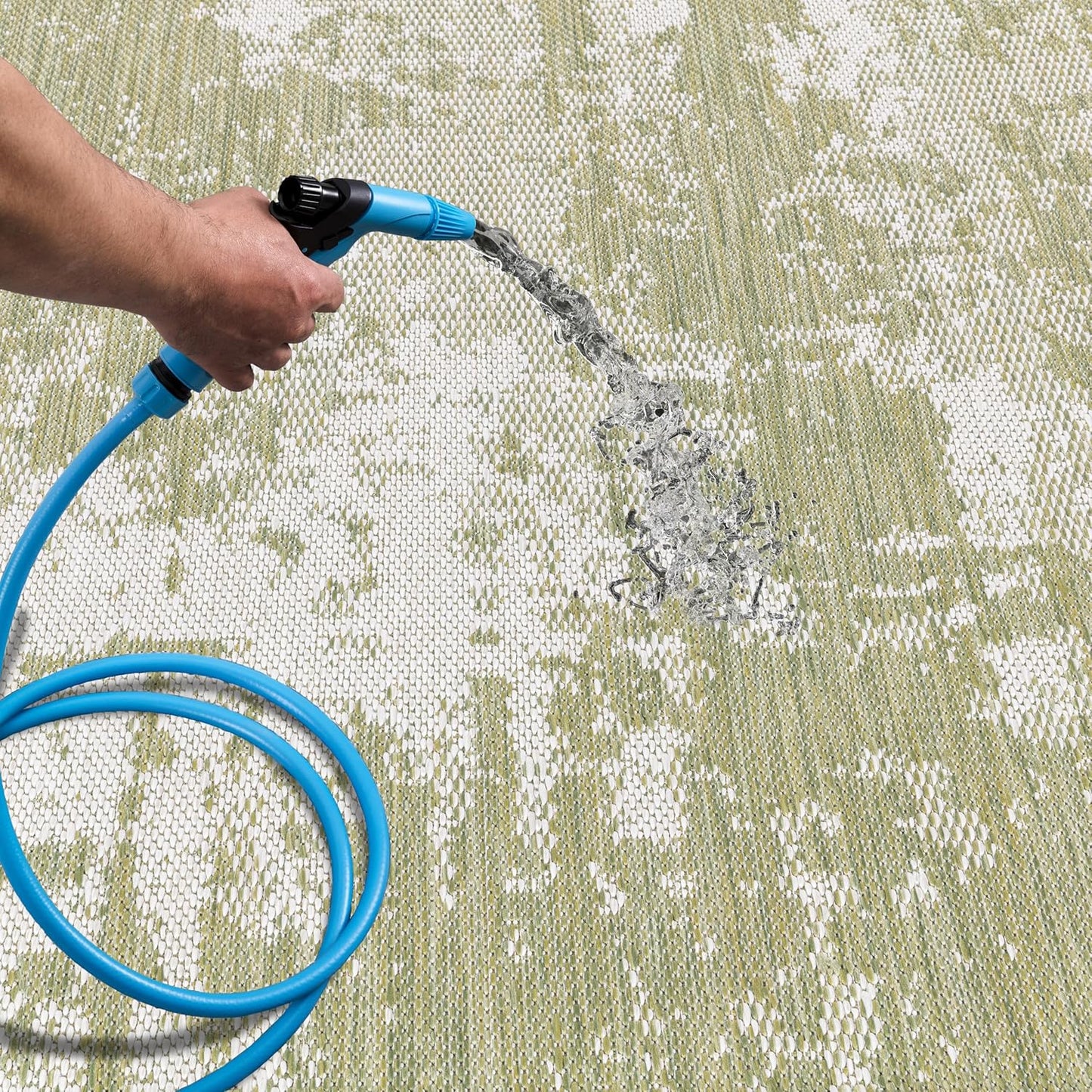 Keen Home Design Terrace Outdoor Throw Rug - 3x5 Washable Indoor/Outdoor Rug for Patio, Kitchen, Balcony, Beach, Garden, Deck and Porch, Size: 3'x5'