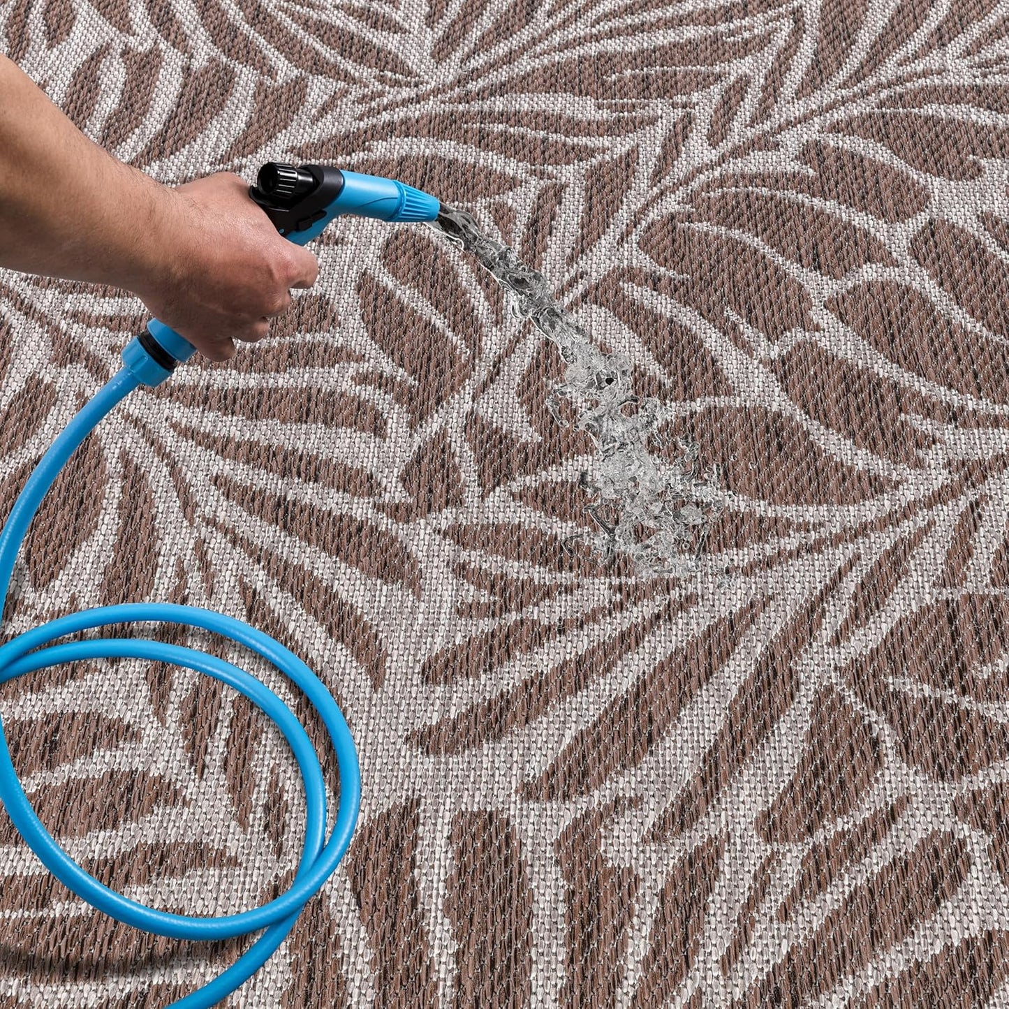 Keen Home Design Terrace Outdoor Runner Rug - 2x10 Washable Indoor/Outdoor Rug for Patio, Kitchen, Balcony, Beach, Garden, Deck and Porch, Size: 2'2"x9'11"